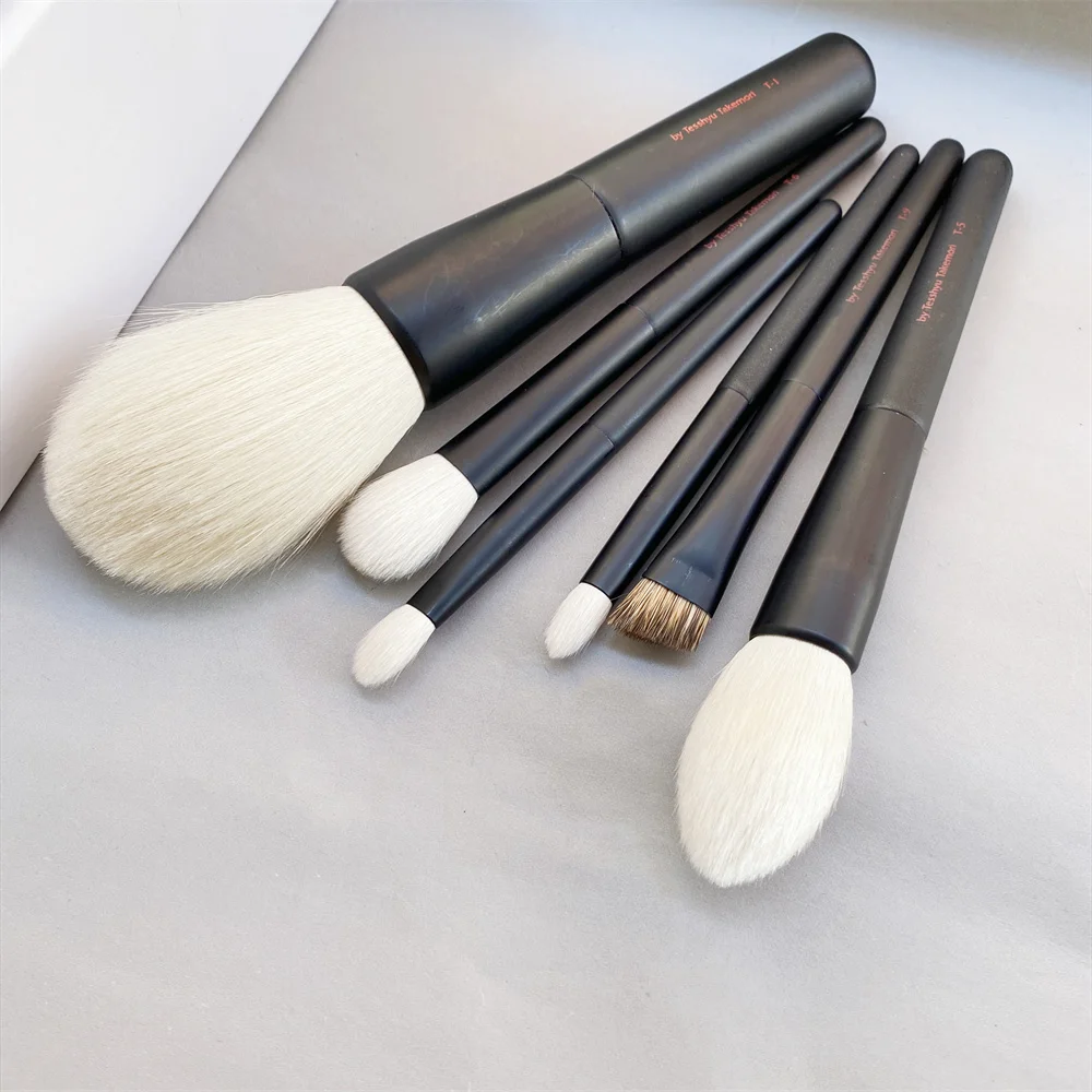 T-1 Powder Brush T-5 Highlight T-6 T-7 T-8 Eye Shadow Blending T-9 Eyebrow Makeup Brushes Finest Goat hair Beauty Cosmetics Tool | Красота и