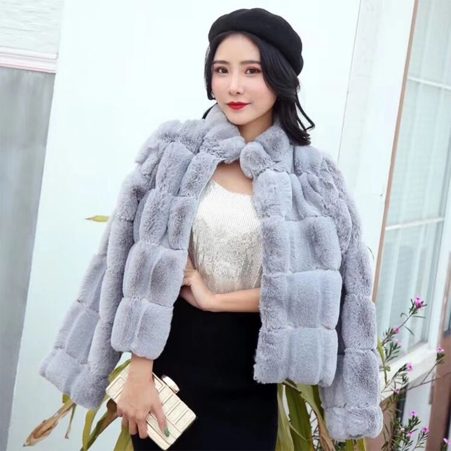 

Women Fur Coat Winter Imitation Fur Jacket Coat FAUX Fur Coat Elegant Thick Warm Outerwear Fake Fur Jacket Zipper Chaqueta Mujer