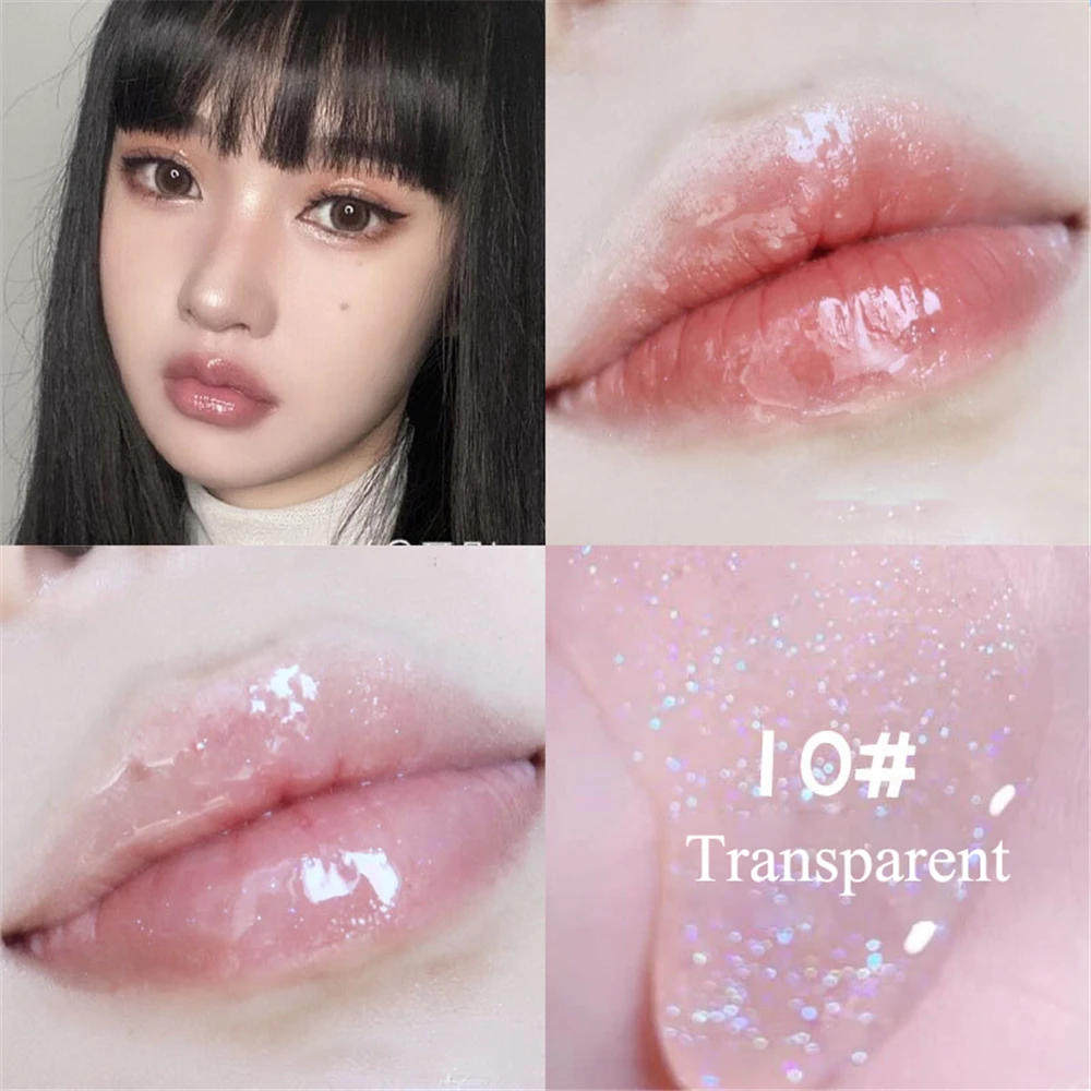 Блестящий жидкий Мерцающая Губная помада увлажняющая маска для губ с украшением