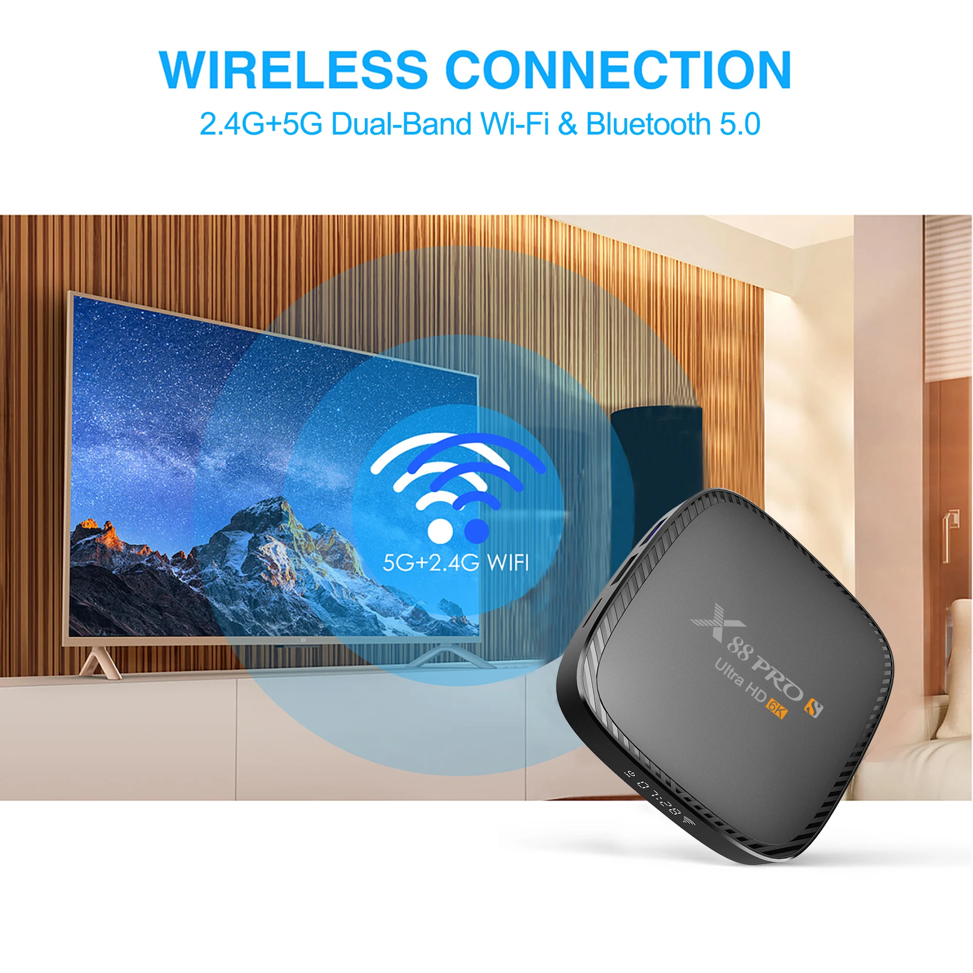 

SIKAI X88 PRO S Android 10.0 Smart TV Box Android 10 4G 128GB 6K TVBOX Rockchip H616 BT 5.0 Youtube 4K Set Top Box Media player