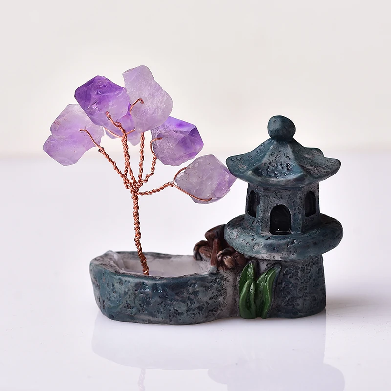 1 шт. натуральное аметистовое дерево кристалл минеральные украшения украшение