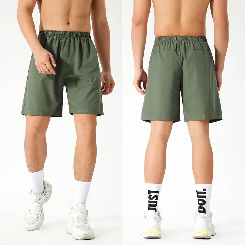 Breathable Men's Shorts Ftness Shorts Running Sports Men's Fitness Shorts Zipper Pocket Basketball Sports Gym Training Shorts