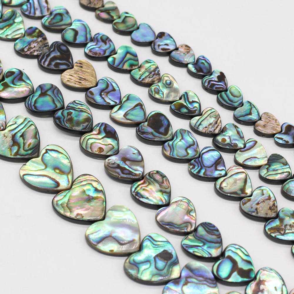 

1Pcs Small Beads Natural Abalone Shell Heart Shape Loose Beads for Jewelry Making DIY Pendant Necklace Earrings Accessories