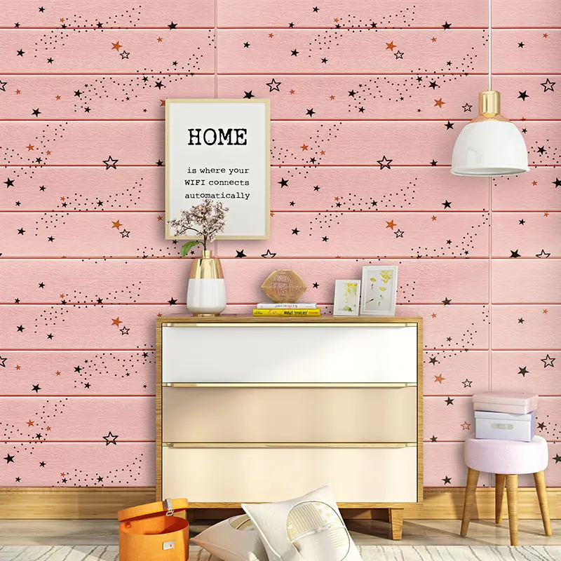 

10PCS 3D Wallpaper Brick Wall Stickers Decor Foam Wall Covering Wall Sticker For Living Room DIY Background