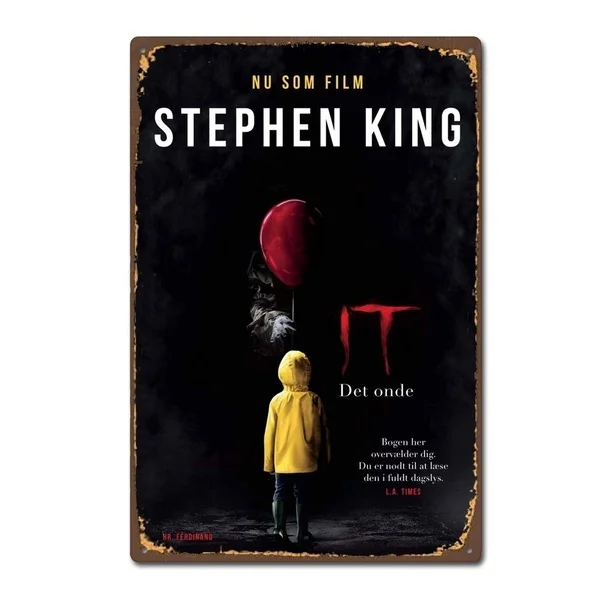 

Stephen King It 2017 Horror Film Movie Vintage Retro Tin Sign Metal Decor Metal Sign Metal Poster Metal Sticker Metal
