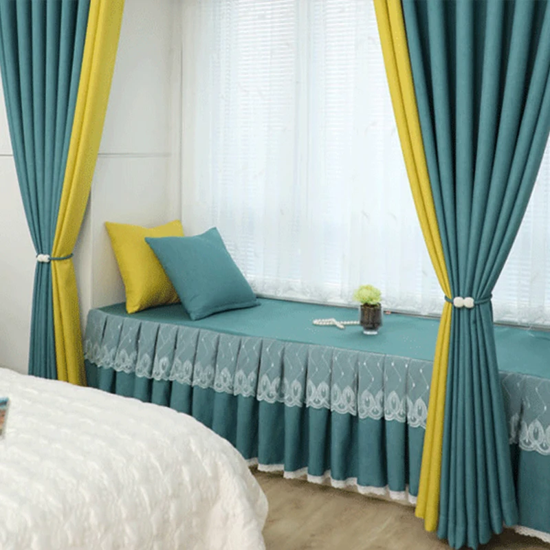 

Modern Simple Curtains for Living Room Bedroom Curtains for Window Drapes Home Decor Cortina High Shading Finished Curtains