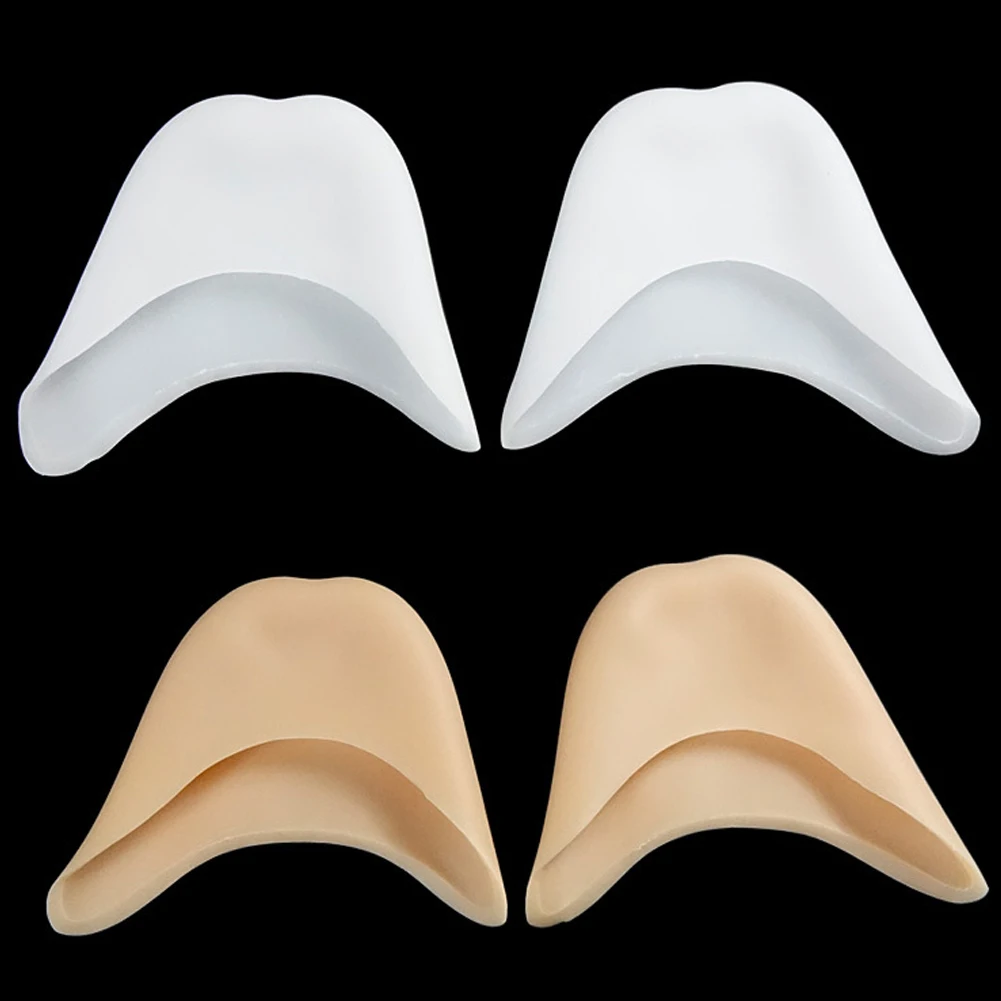 2pcs Silicone Gel Toe Pads Ballet Hallux Valgus Orthotics Brace Shoes Pads Foot Care Bunion Free Protector Cushion Pads Inserts