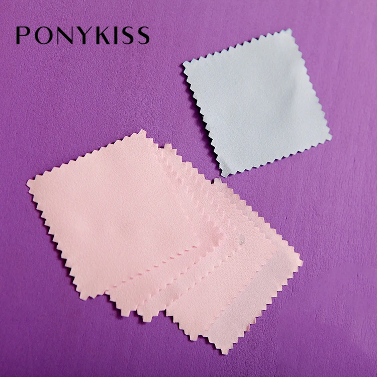 

PONYKISS 50PCS/Lot Silver Wiping Cloth Double Layer 8*8 Jewelry Maintenance Microfiber Cleaning Cloth Velvet Drop Shipping