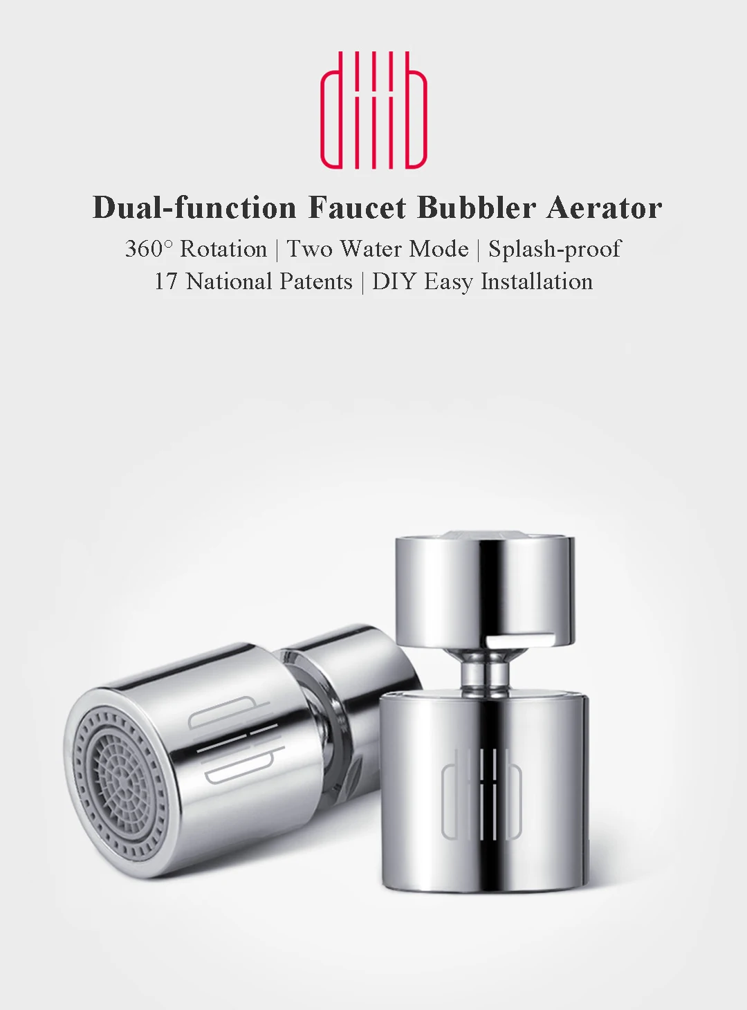 Xiaomi Diiib Dabai двойная функция кухонный кран Bubbler водный диффузор аэратор водосберегающий фильтр головка кран с форсункой разъем