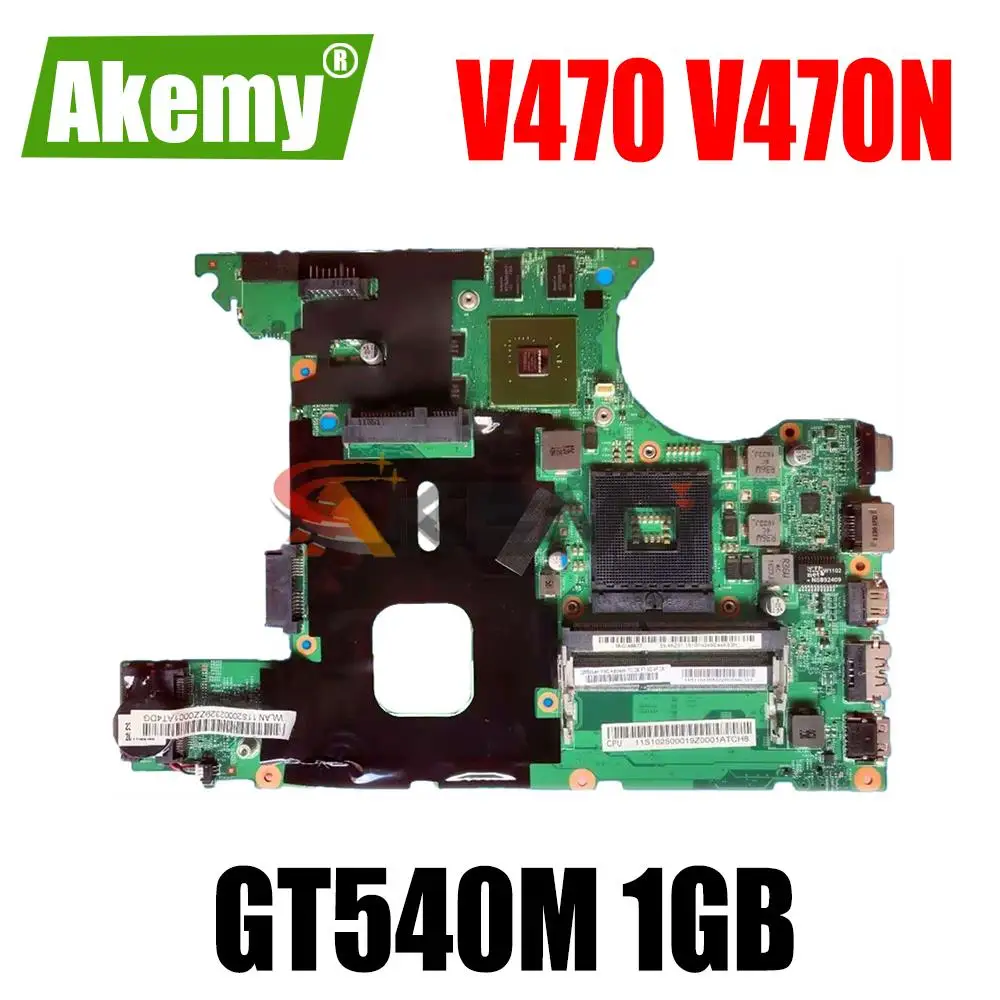 

Материнская плата Akemy 11s1101405 для ноутбука Lenovo ideapad V470 V470N, 14 дюймов HM65 DDR3 GT540M, 1 Гб