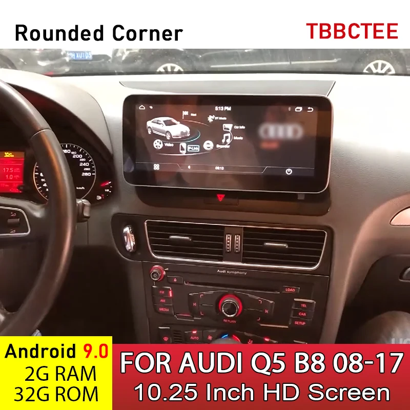 

Android 9.0 2+32GB Car Multimedia Player For Audi Q5 8R 2008~2017 MMI 2G 3G RMC Stereo Radio GPS Navigation