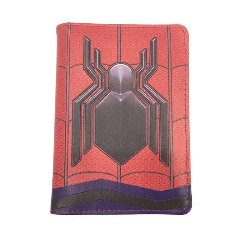 Spiderman Новинка, чехол для паспорта из искусственной кожи с рисунком из аниме Грут, держатель для паспорта, для путешествий, ID карты, цена в долларах, кошелек, кошельки для мужчин и женщин - Цвет: Spiderman