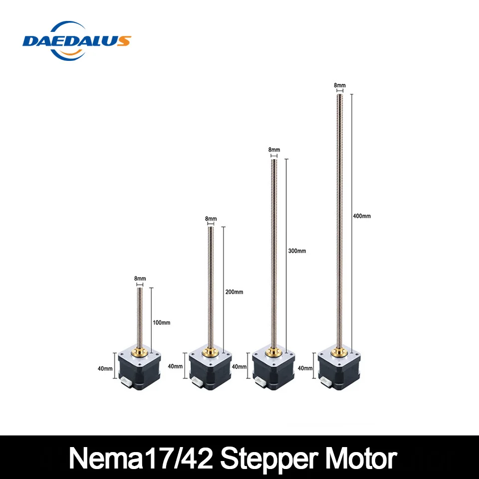 42 Шаговый двигатель Nema17 шаговый с винтом T8 4 lead 1 6 V DC 1A для 3D принтера
