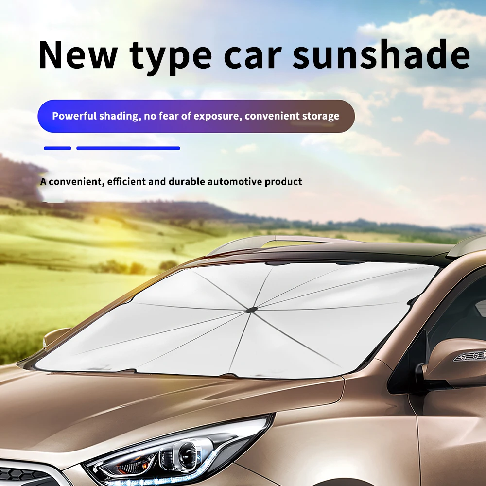 

Car Sun Shade Protector Parasol Auto Front Window Sunshade Covers Protector Interior Windshield Protection Accessories
