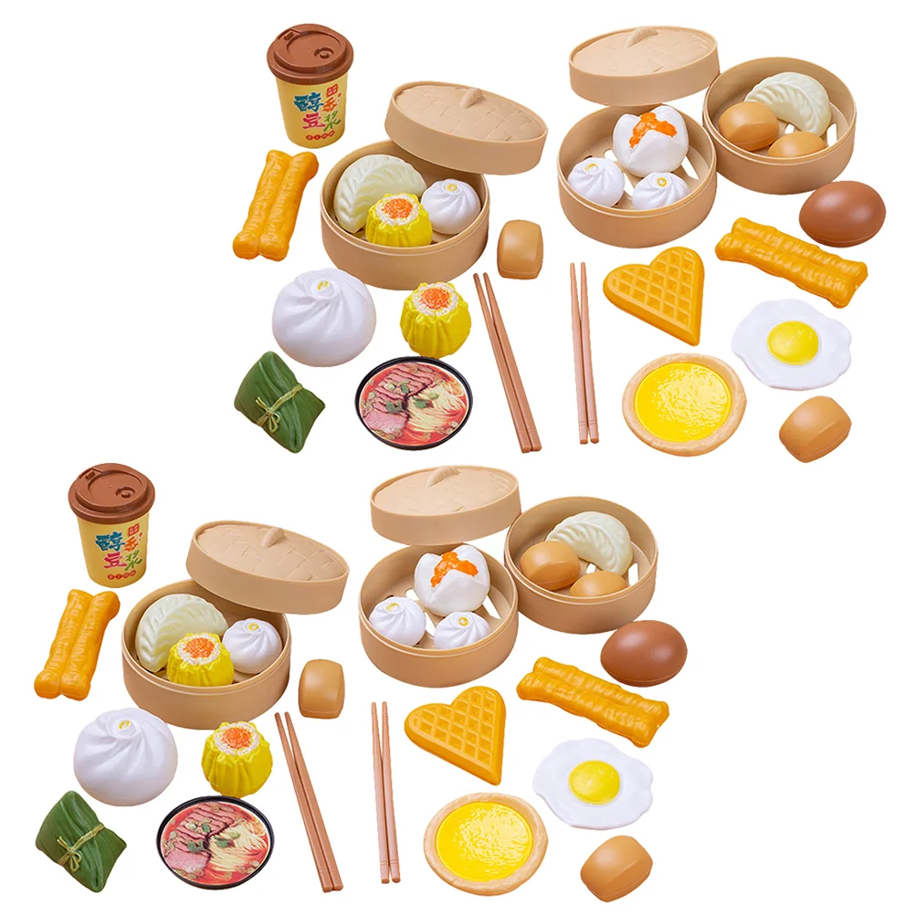 

58Pcs Breakfast Play Food Food Cooking Toys Pretend Role Play Toys
