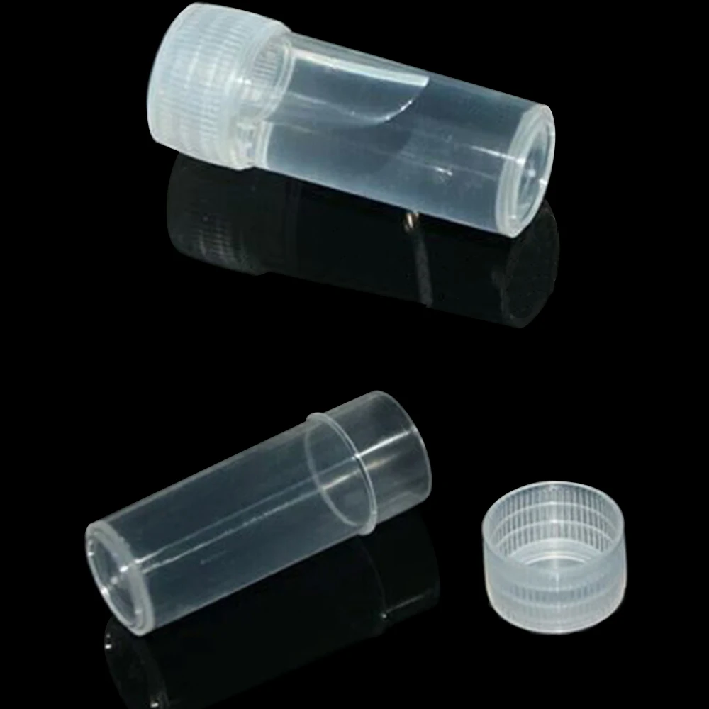 

10pcs 5ml Plastic Sample Bottle Small Bottle Test Tube Mini Bottles Storage Containers White Refillable Bottle Make Up Jar