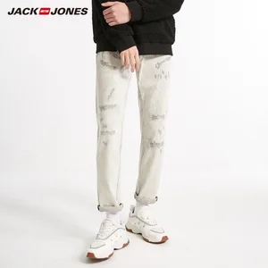 Мужские модные белые повседневные джинсы JackJones 218432511
