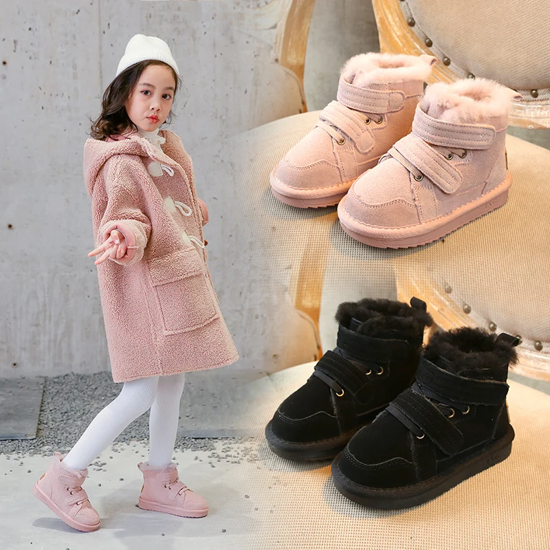 Зимние Girls'Snow сапоги 2021 новые теплые нескользящей низкой подошве для мальчиков