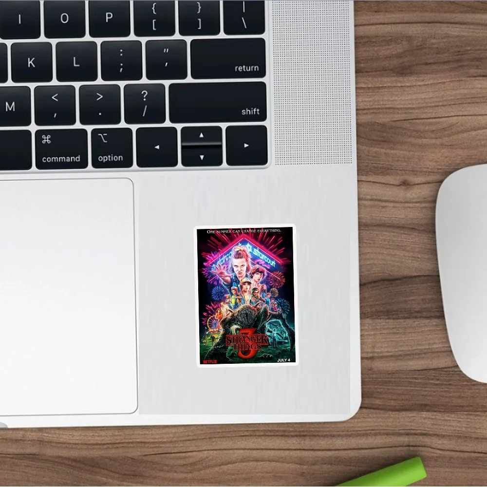 

25pcs No Repeat Stranger Things PVC Sticker Waterproof Small Poster Stickers For Laptop Luggage Skateboard Car Wall Decor Decal