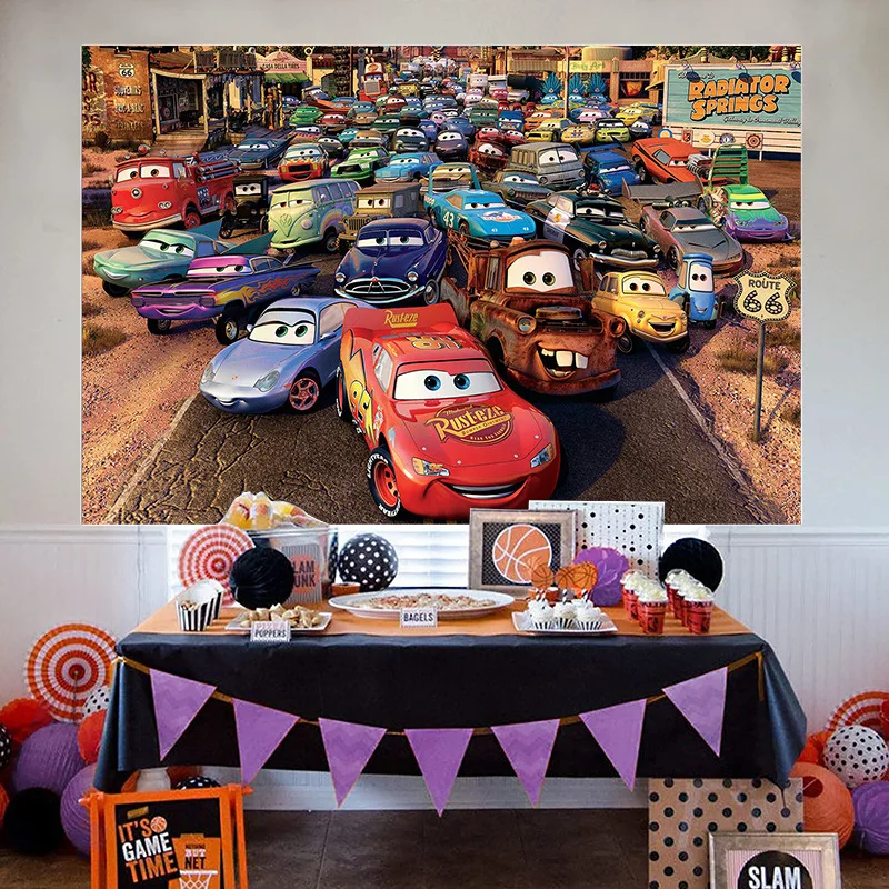 Автомобили Молния Маккуин день рождения принадлежности фотография фон