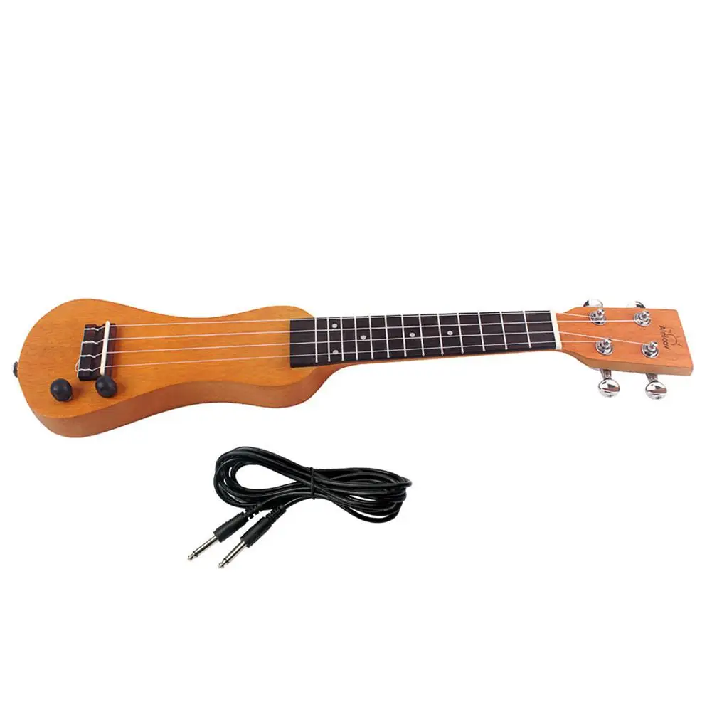 21 inch Electric Ukulele Solid Wood Shell Mahogany Ukelele 4 Stings Hawaiian Guitarra Musical Instruments Kids Gift | Спорт и
