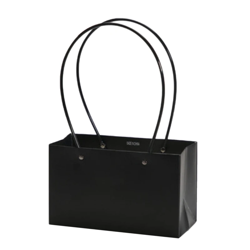 

10pcs/set Paper Portable Flower Bags Waterproof Flower Box Tote Bag for Flower Shop Wedding Birthday Valentine's Day K3NA