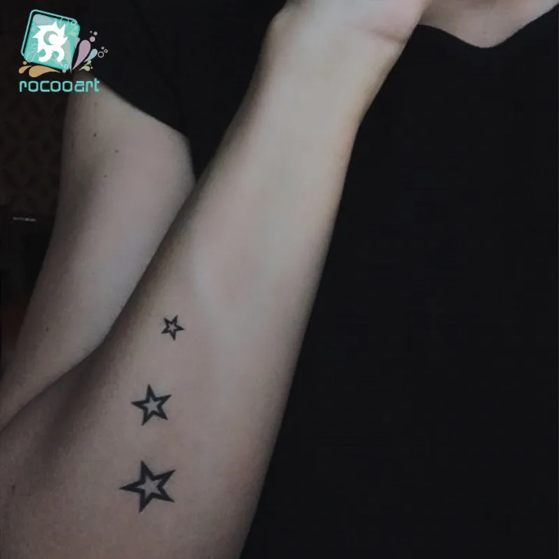 Смешанные 8 дизайнов SheetsTattoo-черные Арабские буквы Звезда Череп птичья клетка геометрический цветок тату поддельные временные тату для тела