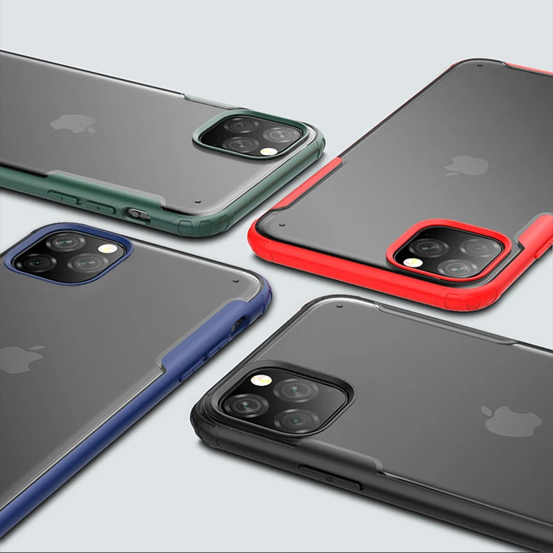 Противоударный армированный чехол-бампер для iPhone 11pro Max X XS XR 7 8 6s Plus Прозрачная