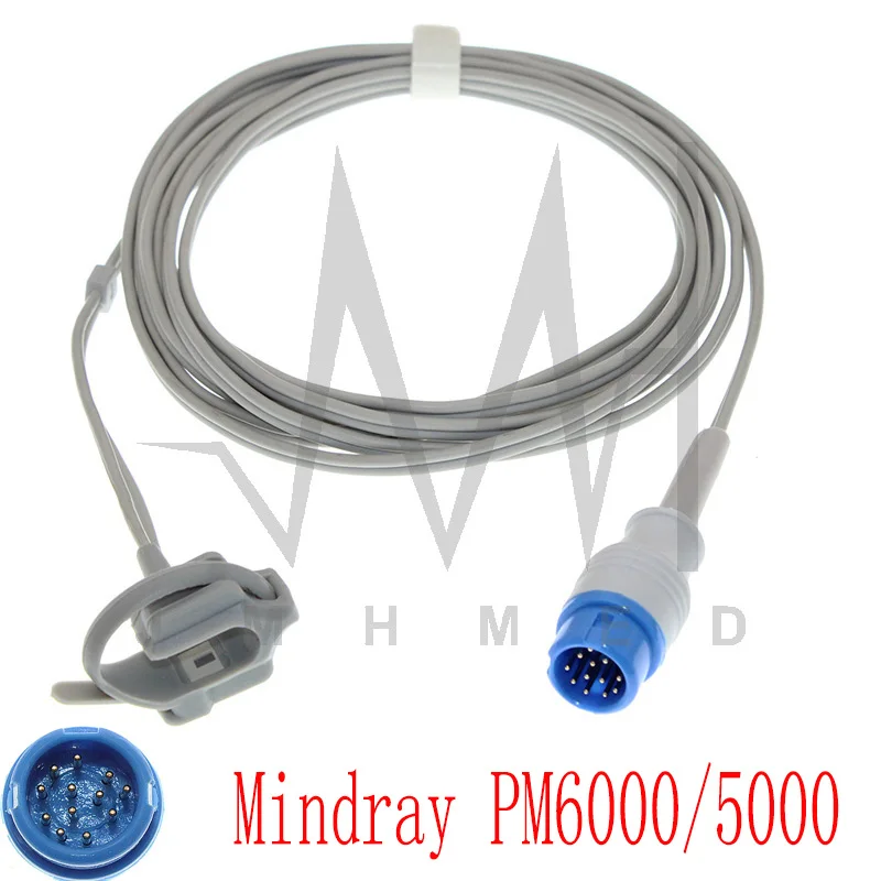 

Pulse Oxygen Sensor of Mindray PM6000/5000 Monitor,12pin 3m Oximetry Cable Adult/Child/Neonate/Finger/Ear/Forehead/Animal