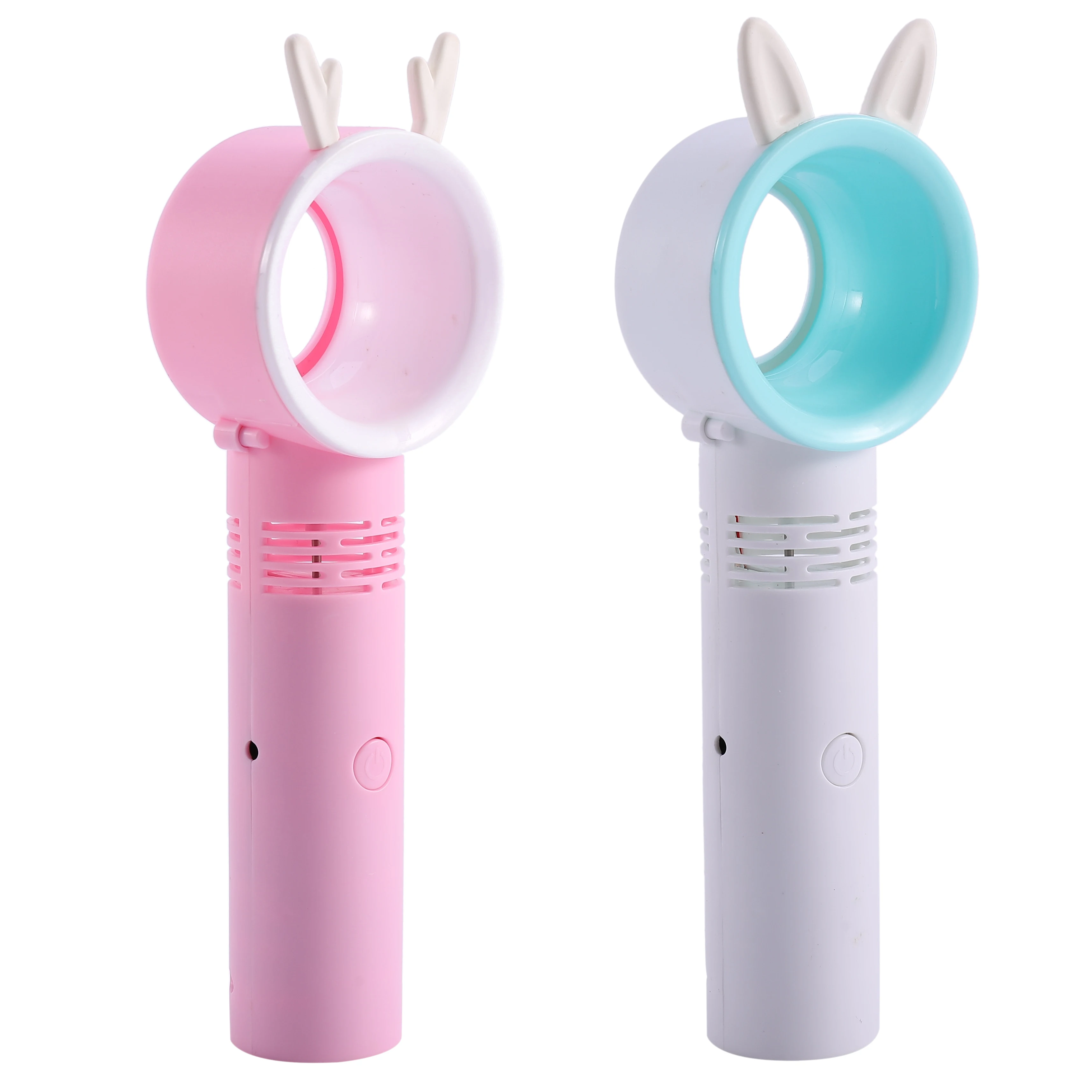 

USB Rechargeable Portable Bladeless Fan Handheld Mini Cooler No Leaf Handy Fan With Light For Student, Dormitory, Office