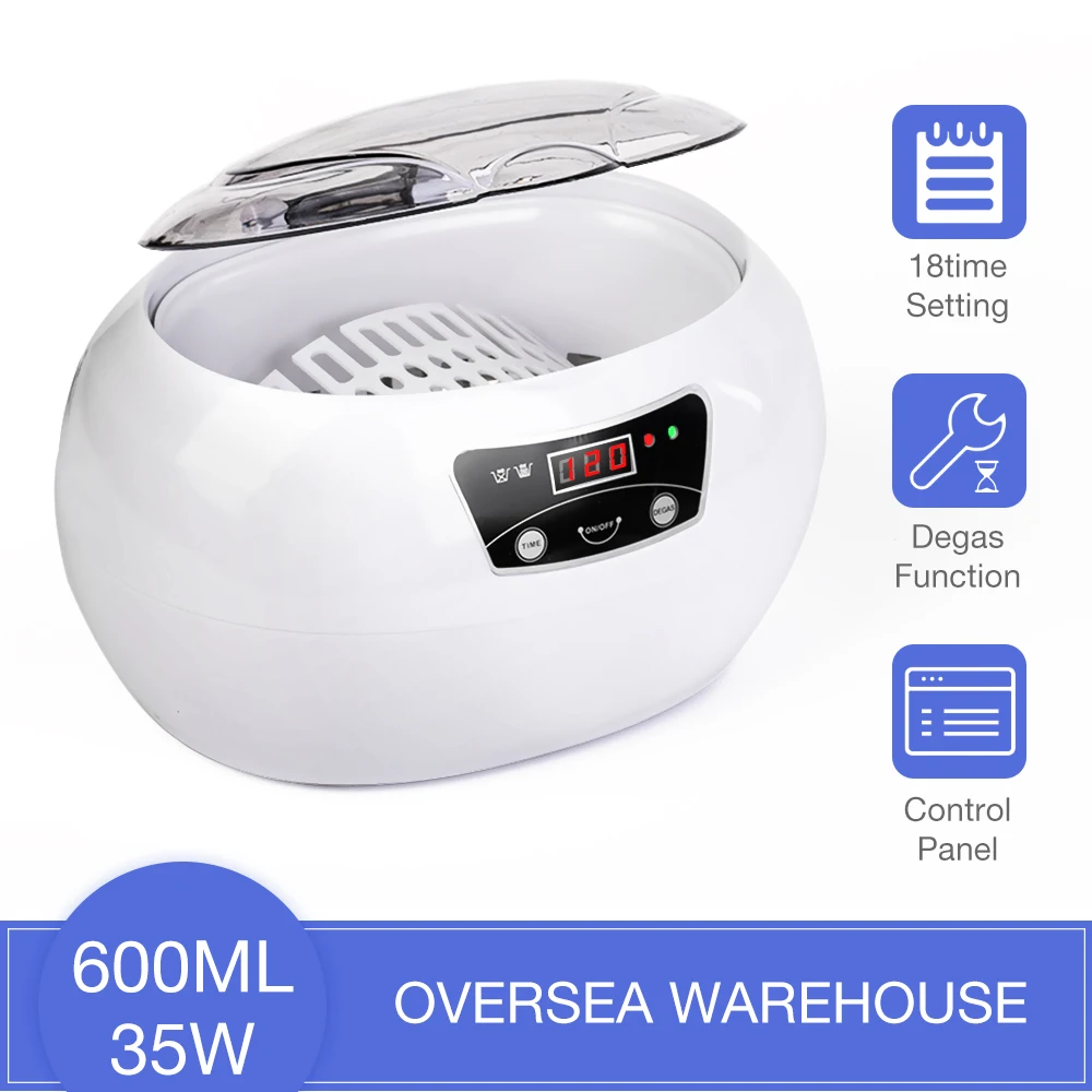 

Skymen 600ml Ultrasonic Cleaner Bath Timer for Jewelry Parts Glasses Manicure Stones Cutters Dental Razor Brush Ultrasound Sonic