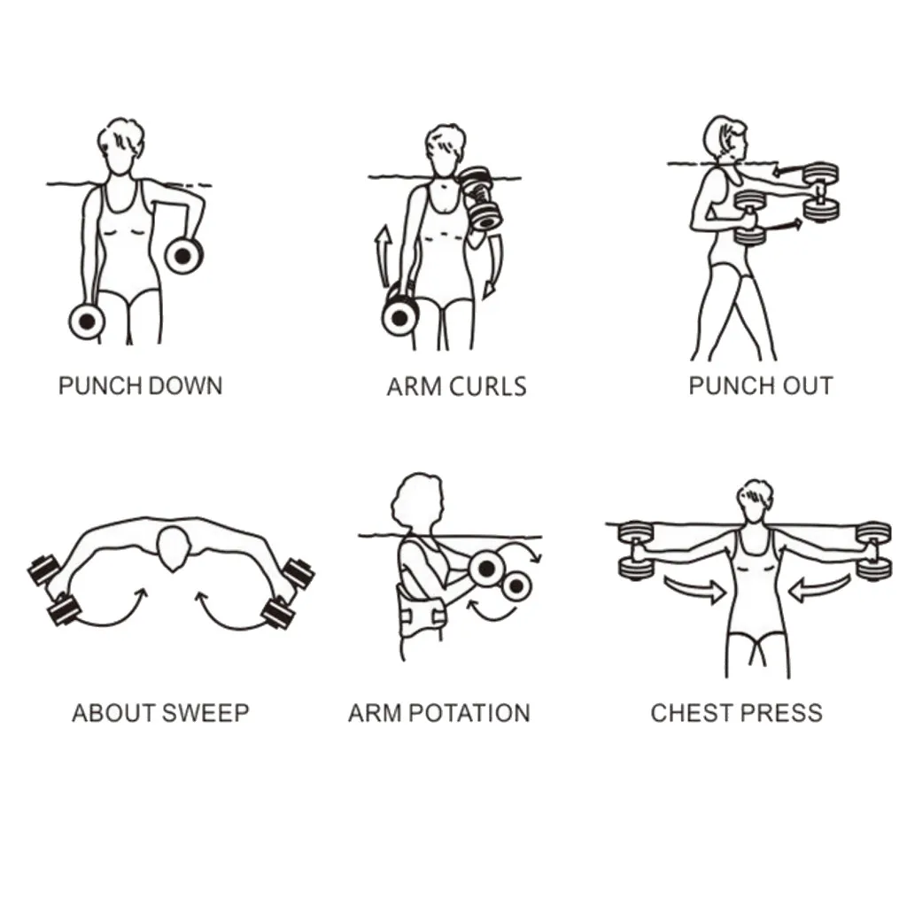 1 пара водные гантели для фитнеса плавающие ручные плавательный бассейн