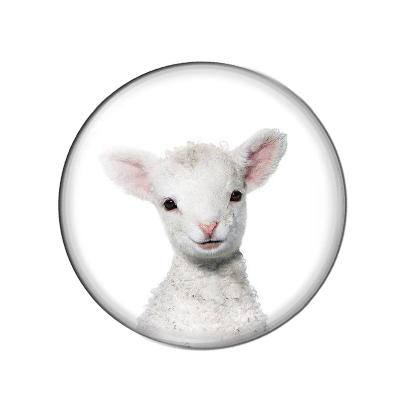 Новинка круглые стеклянные кабошоны для фотографирования детей животных овец