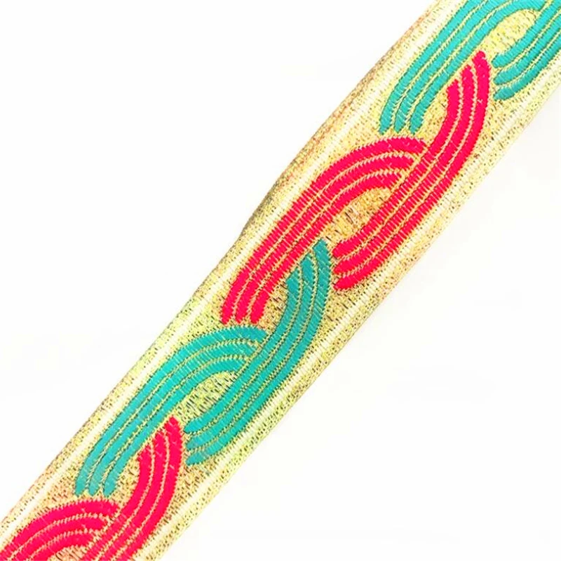 Лента с цветочной вышивкой шириной 25 мм кружевная обрезная ткань жаккардовая