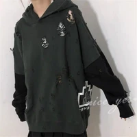 winter cavempt c e hoodie men woman 11 good quality high street vintage hole wormhole worn out cav empt pullover japanese