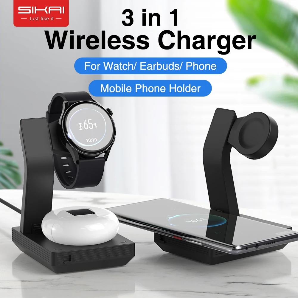 

for HUAWEI GT3 GT2 GT2e HONOR GS Pro Magic 15W Wireless Charger Dock 3 in 1 Base Holder Stand USB Cradle Smart Watch Accessories