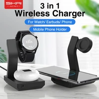 wireless smart watch phone charger dock 15w for huawei gt3 gt2 gt2e honor gs pro 3 in 1 base holder stand usb cradle energy fort