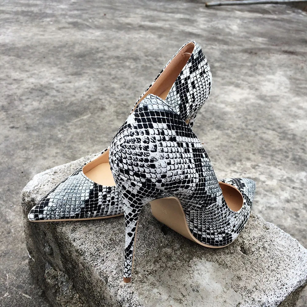 

New Womes Thin High Heels Pump Shoes Mixde Colors Pumps Sexy Snake Print Summer Ladies Dress Party Shoes