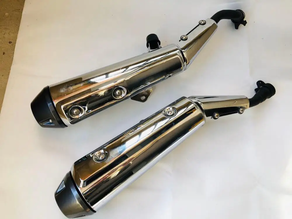 GW250 левые правые трубы мотоциклетные глушители выхлопных газов|Выхлопные и