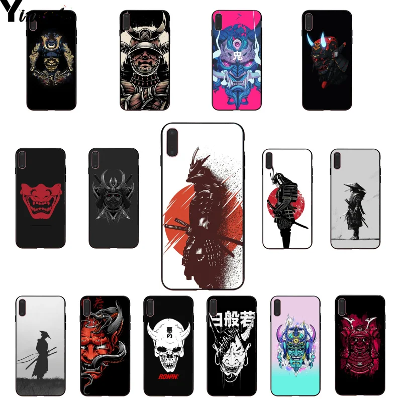 

Japanese samurai oni mask Luxury High-end phone Case for Apple iPhone 8 7 6 6S Plus X XS MAX 5 5S SE 2020 XR 11 pro max Cover