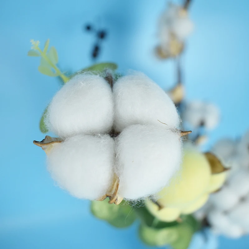 5 шт./упак. натуральная сухая хлопковая головка искусственный цветок сделай сам