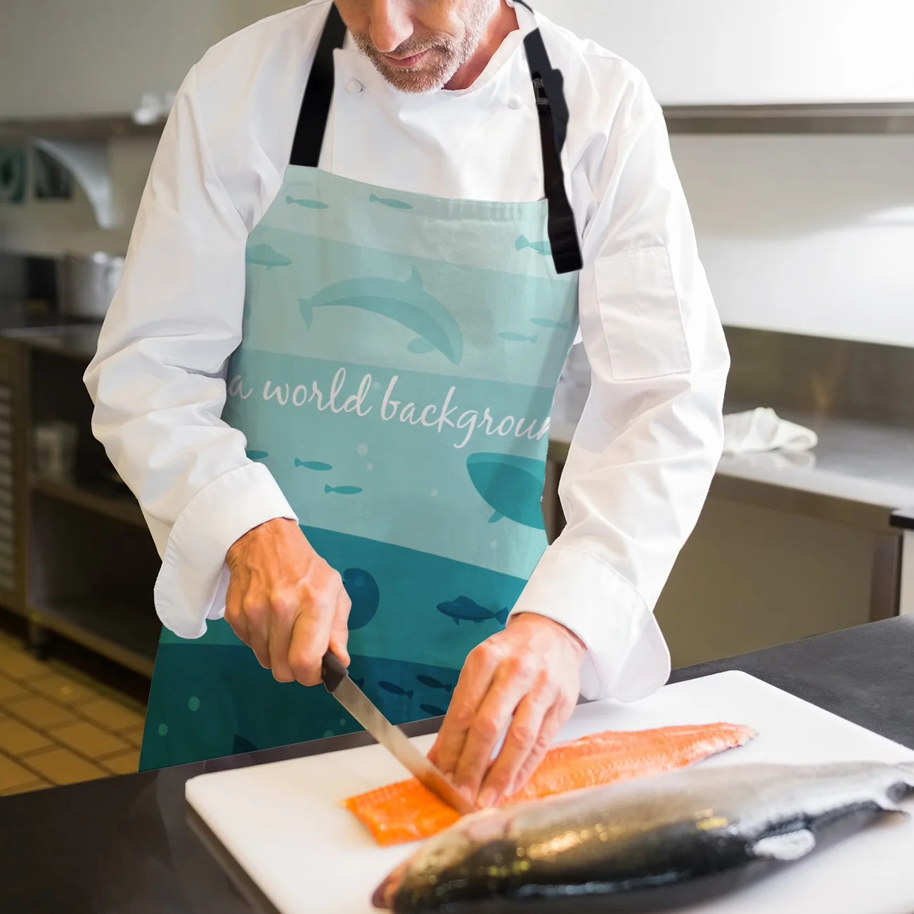 Tophome Кухонный Фартук с рисунком морских слов регулируемые фартуки из парусины