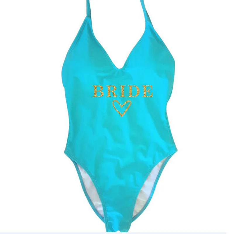 Свадебная вечеринка пляжная одежда для невесты бикини с золотой надписью