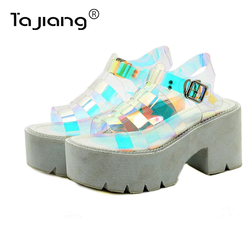 

Ta Jiang Summer New height increase women's shoes metal buckle Roman thick-soled wedge sandals gladiator shoes T21-7