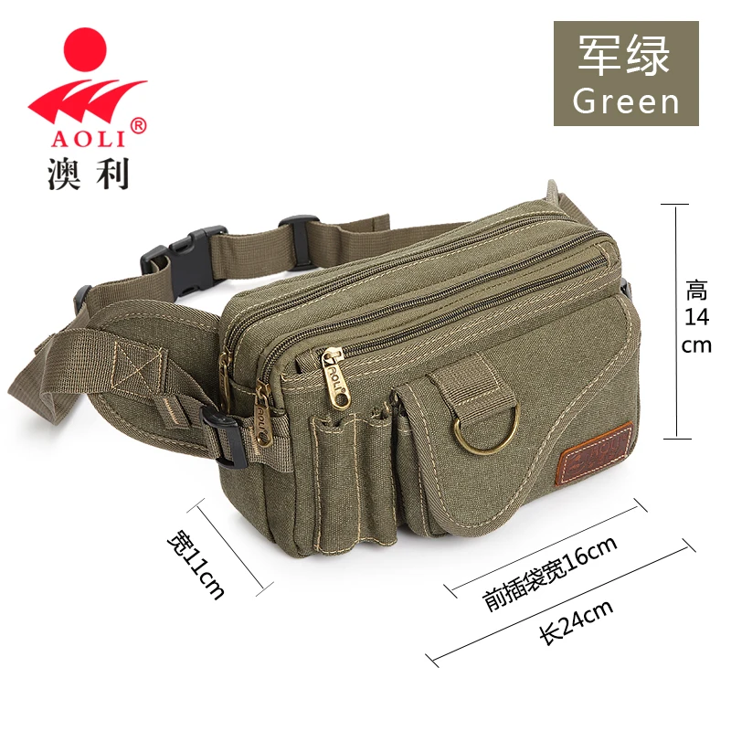 

Travel Men Waist Pack Outdoor High Capacity Casual Sports Waist Bag Multifunction Canvas Phone Pouch Personalized Men Bags DA60Y