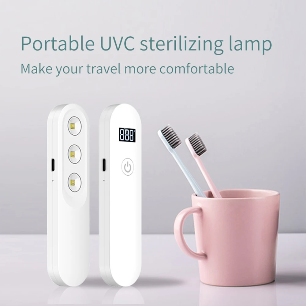 5V 500mah встроенный аккумулятор UVC Портативный стерилизовать UV-C светильник