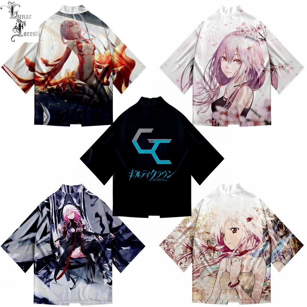 

Guilty Crown Cardigan Japanese Kimono Haori Yukata Cosplay Women/Men kimono Summer Shirt Short Sleeve Streetwear Loose
