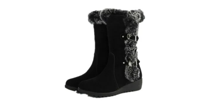 

New Hot Women Boots Autumn Flock Winter Ladies Fashion Snow Boots Shoes Thigh High Suede Mid-Calf Boots 2020
