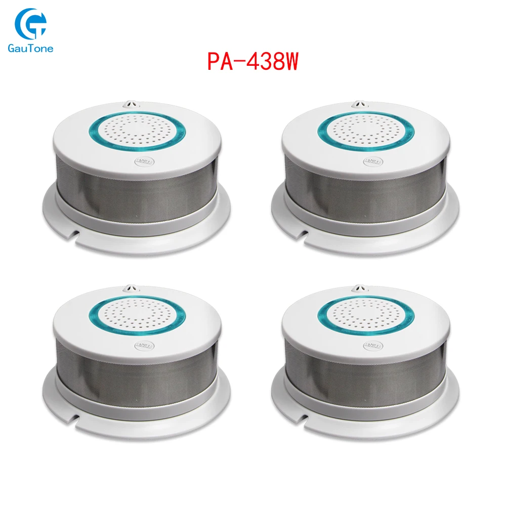 GT-015-PA-438W-4 Приложение дистанционное управление WiFi дым+ тепло Беспроводной детектор дыма пожарный дым чувствительный детектор датчик пожарное оборудование - Цвет: GT-015-PA-438W-4
