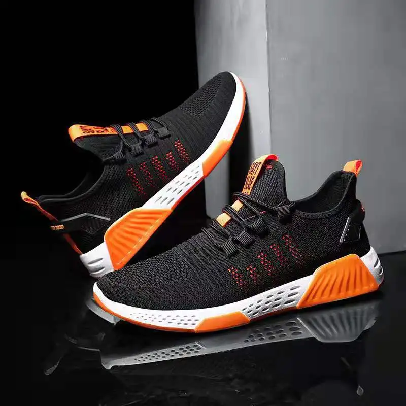 Promotion Men Shoes Casual Fashion Sneakers Stretch Fabric Breathable Hard-Wearing Lace-Up Walking Tenis Feminino Zapatos | Обувь